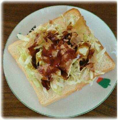 天かすなしで作りました。
お好み焼き風でとっても美味しかったです♡野菜も一緒にとれるのが嬉～☆
ご馳走さま(*^^*)